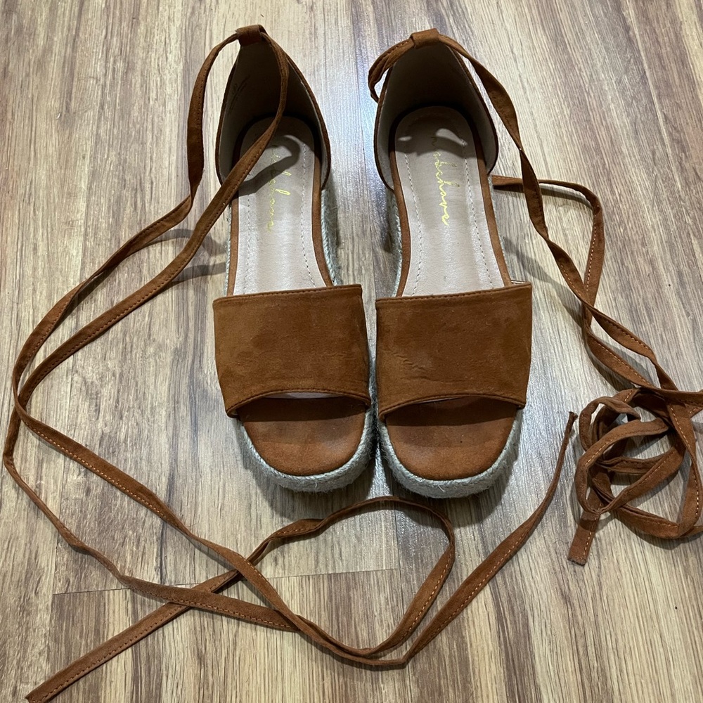 Open toe espadrilles sandals